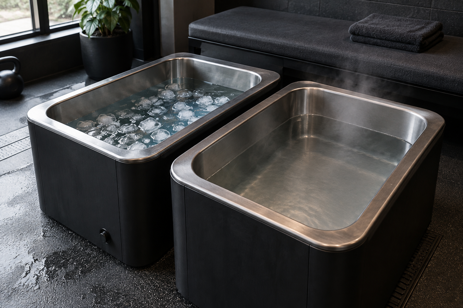 Equipamentos de água fria e quente para terapia de contraste