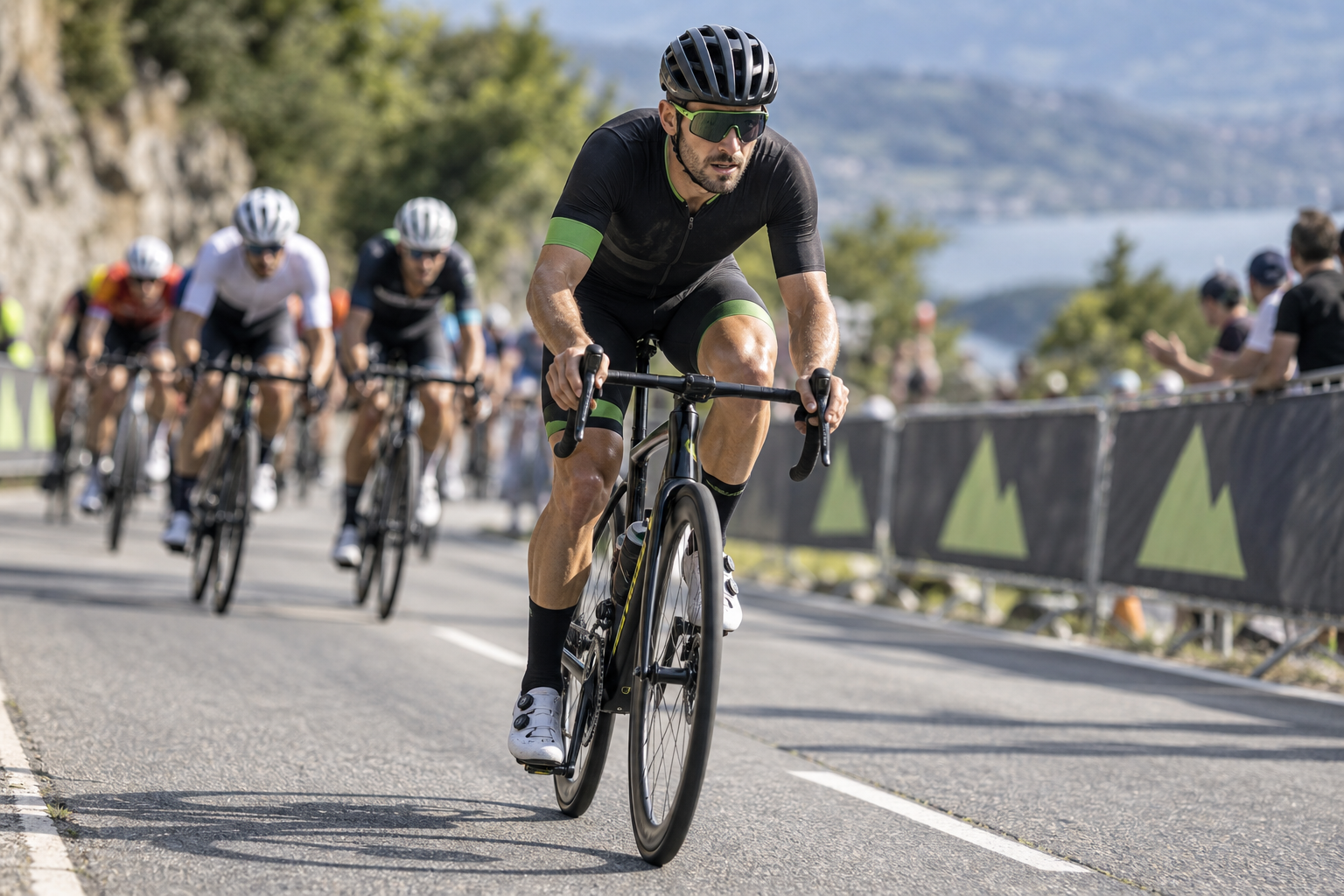 Imagem ilustrativa de um ciclista em competição de estrada